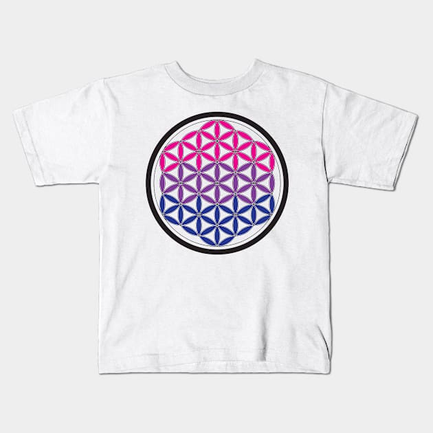 bi sacred geometry Kids T-Shirt by chromatosis